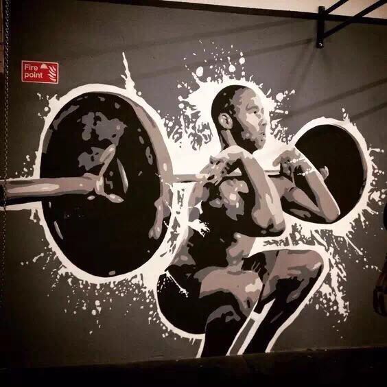 健身房墻繪———你的健身好時光