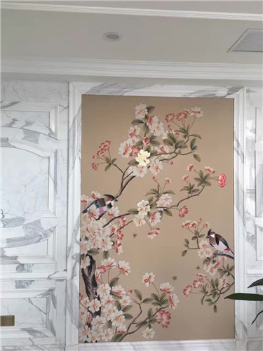 工筆畫背景墻
