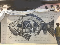 餐廳工業(yè)風(fēng)涂鴉【手繪墻畫】